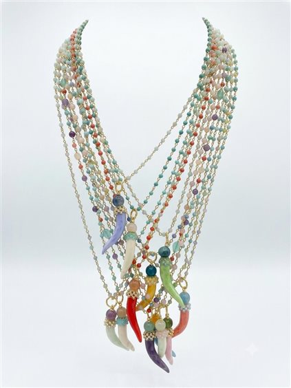 Collana Sicylui Donna in Argento 1542CO-BEIGE - 1542CO-BEIGE